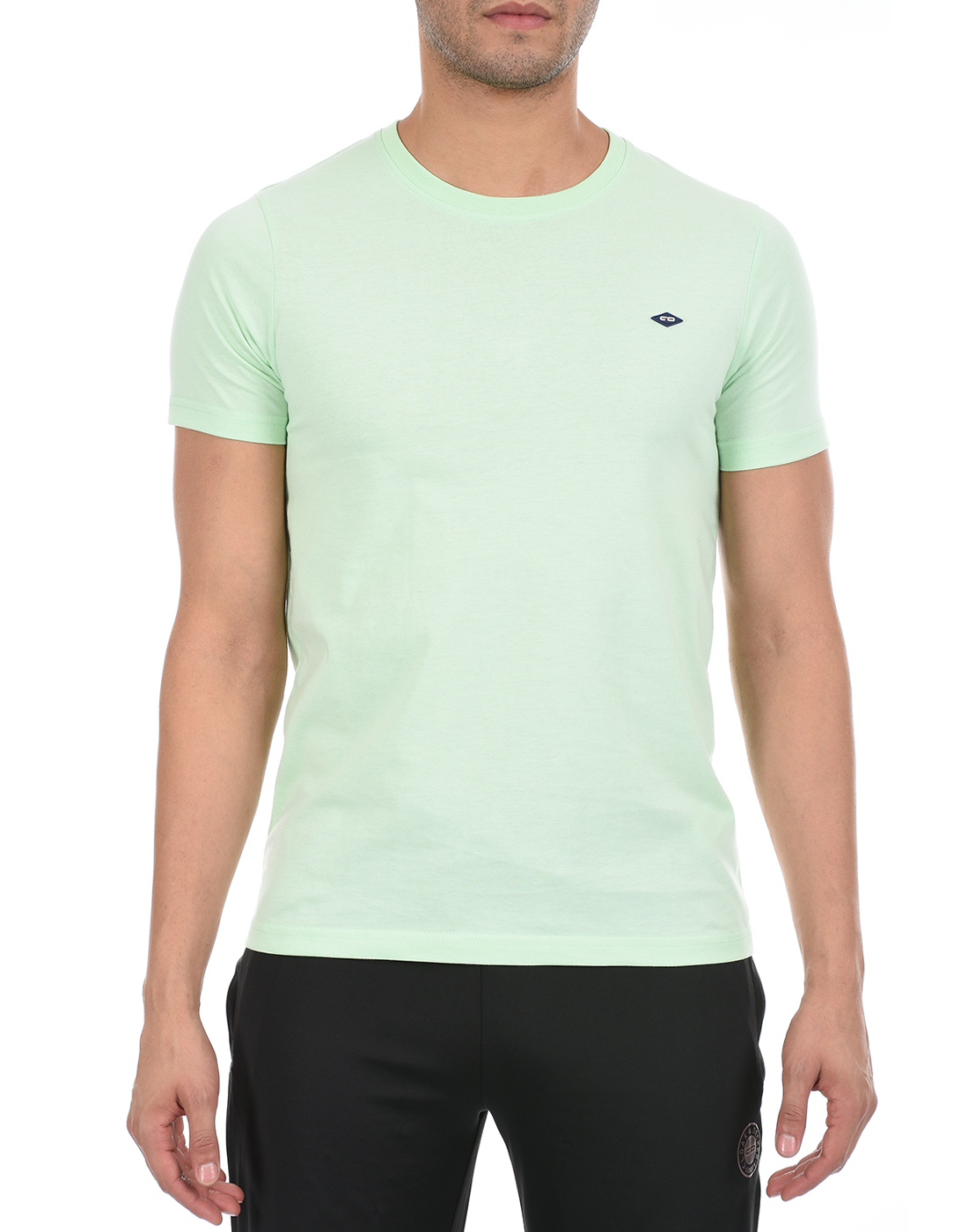 Cloak & Decker by Monte Carlo Men Solid Light Green T-Shirt